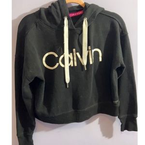 Calvin Klein Black Brand Name Hoodie